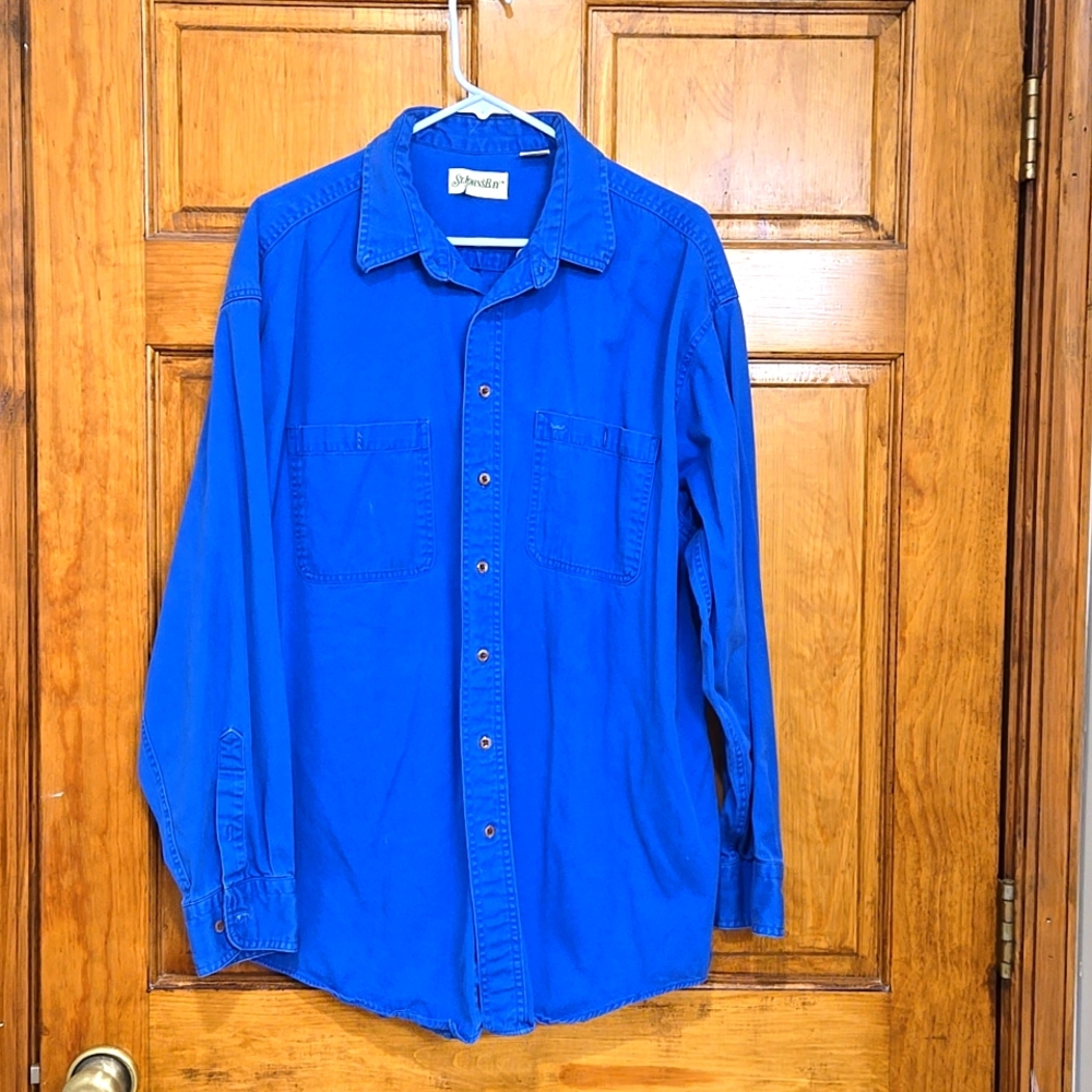 St. John's Bay Men's Royal Blue Long Sleeve Shirt